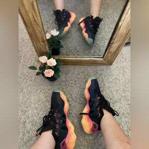 Black and Orange Athletic Sneakers